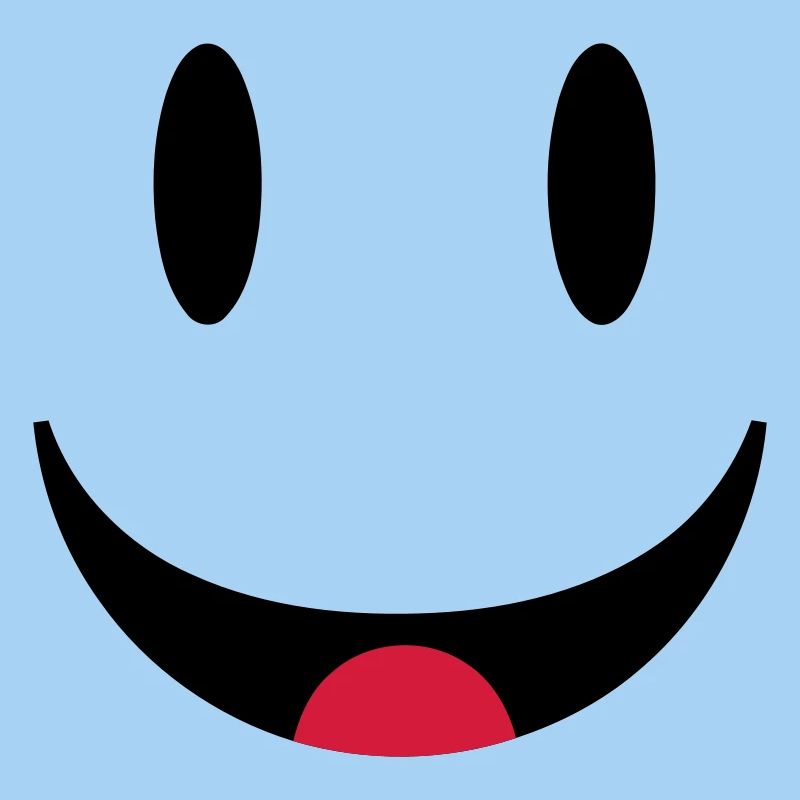 Visage souriant heureux avec la langue