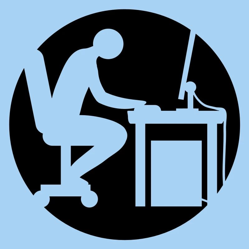 Computer Schreibtisch Nerd Logo