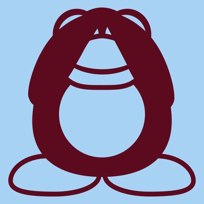 Penguin see nothing blind Hands cover eyes