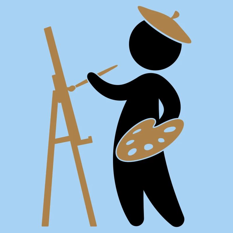 A painter working on his masterpiece