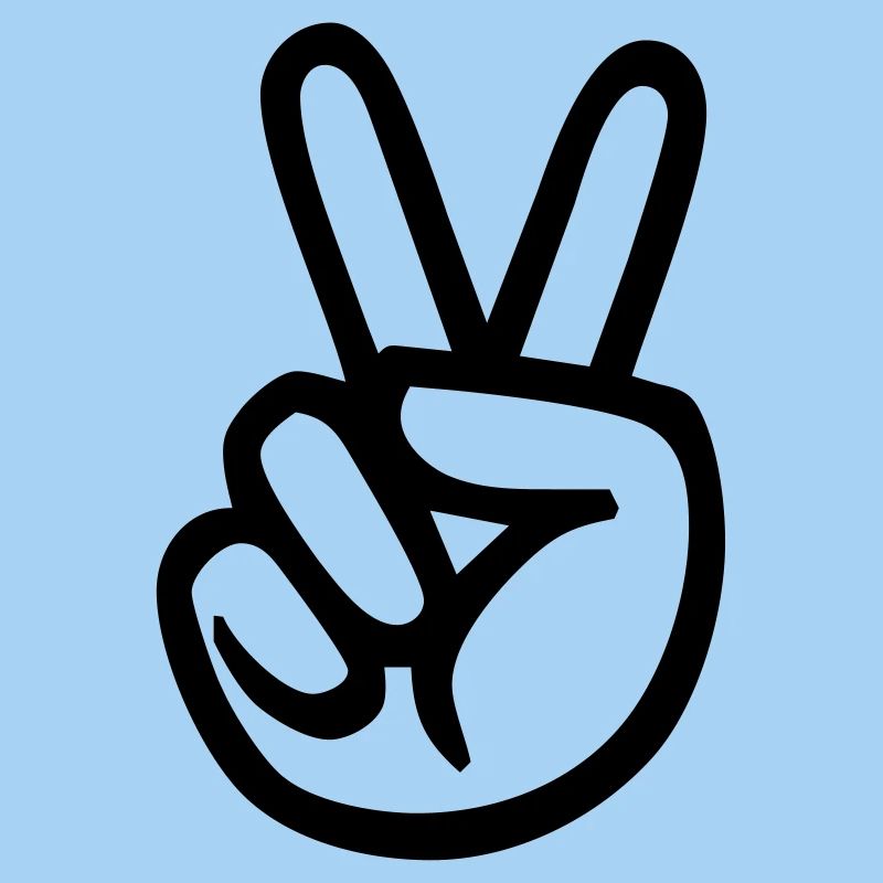 icon peace hand sign
