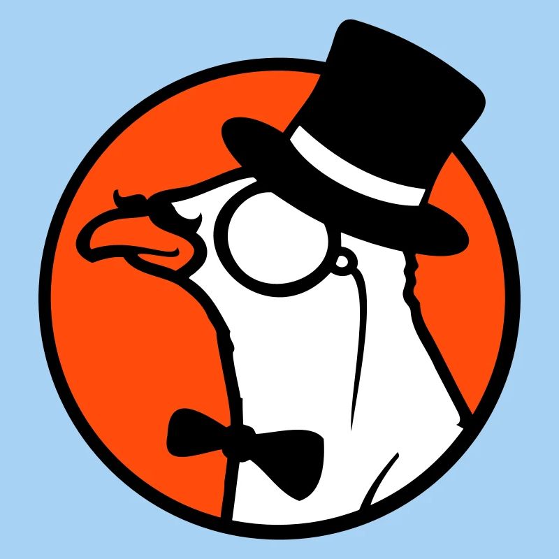Sir Bird chapeau haut de forme Monocle Lunettes Rich M.