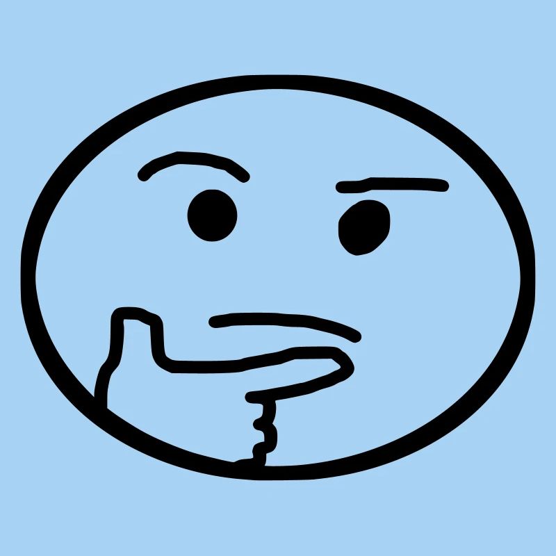 , Emoji, Thoughtful