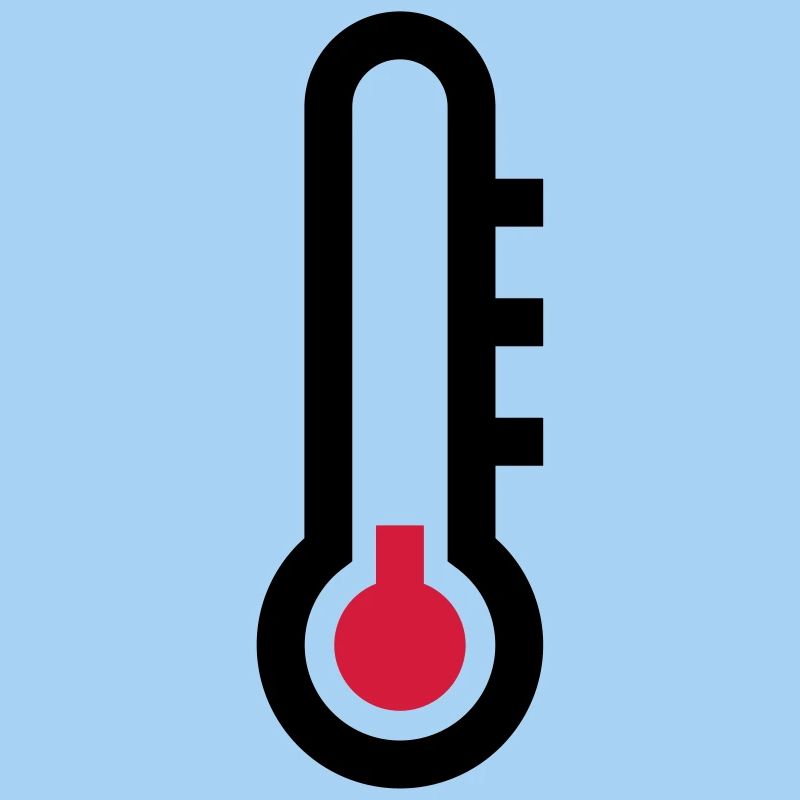 Icône d'icône de température du thermostat