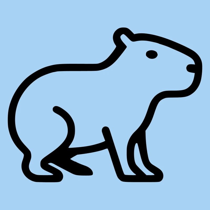 Logo minimaliste Capybara