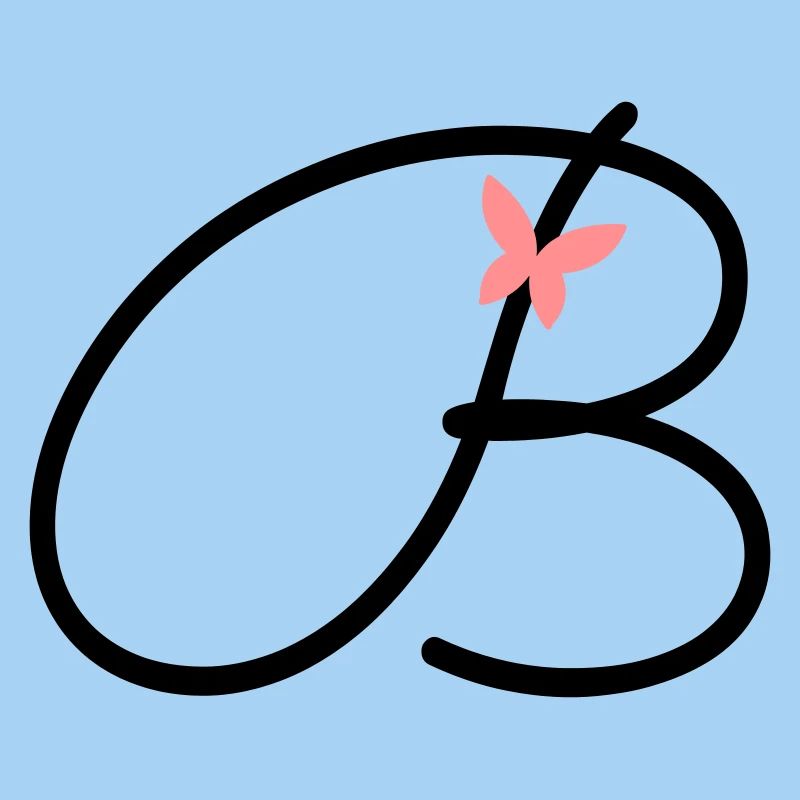 Buchstabe B Anfangsbuchstabe Schmetterling