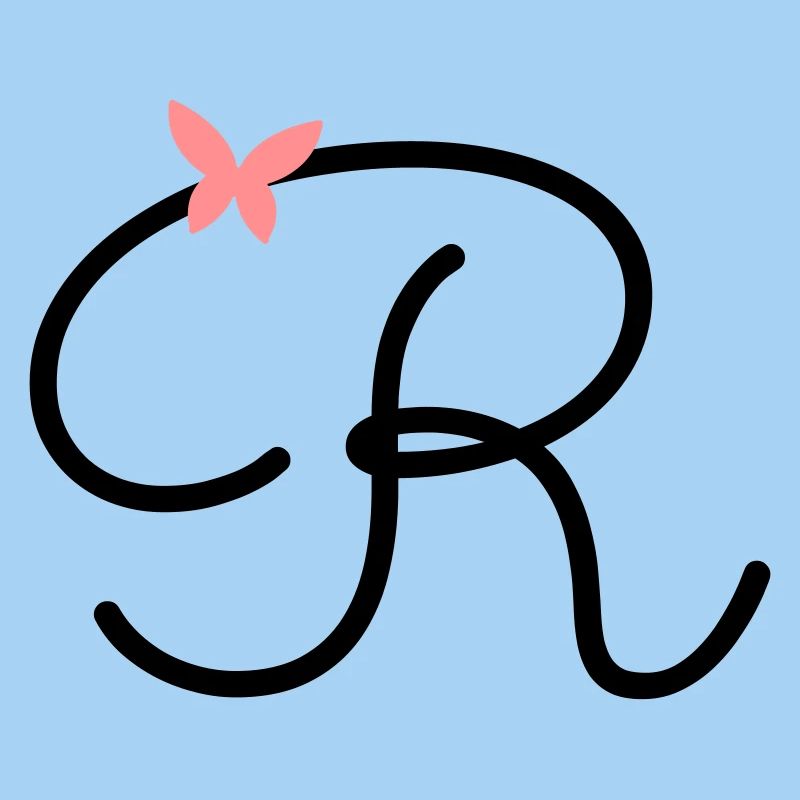 Buchstabe R Schmetterlingsbuchstabe