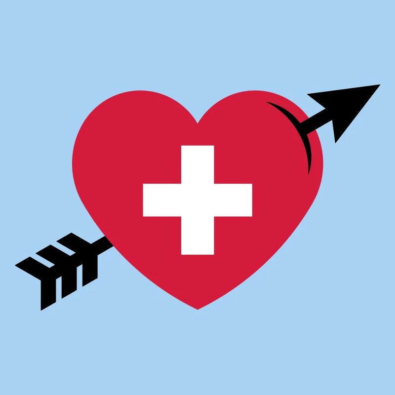 Herz Mit Schweizerkreuz Und Pfeil (Schweiz / 3C)