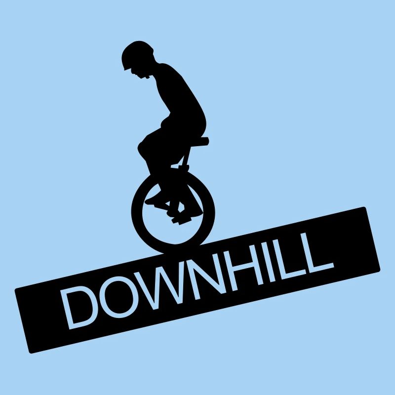 Monocycle, Downhill, A, roue,cavalier de monocycle