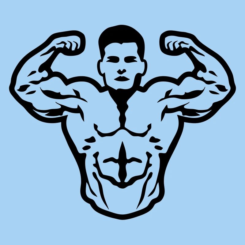Bodybuilder muscle pose biceps