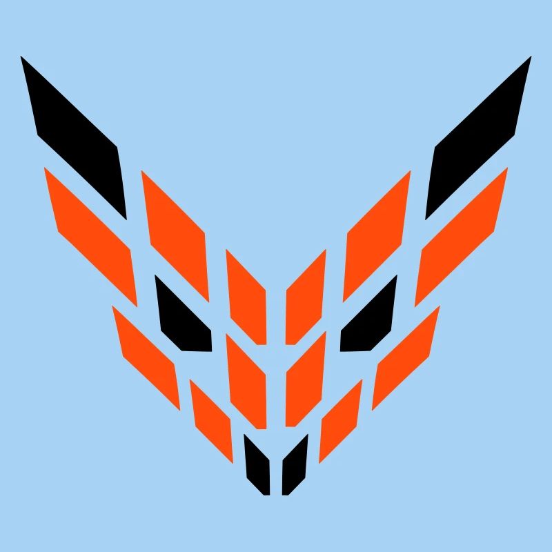 Renard roux Logo abstrait Cool Evil Eye