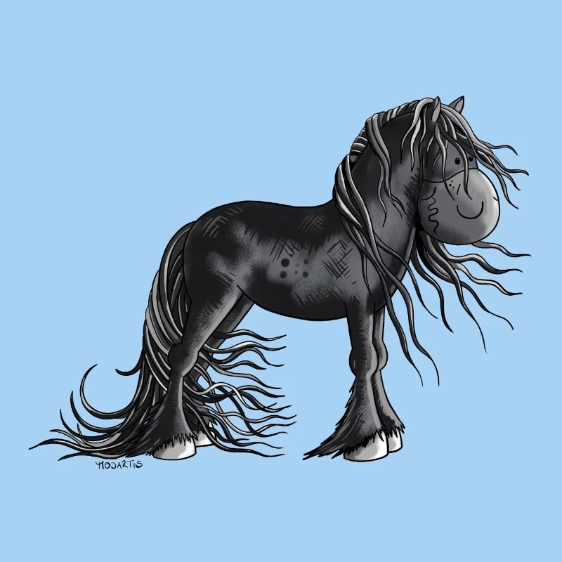 Süßes Friesenpferd