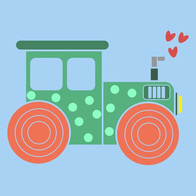 Kraftfahrzeug Ackerbau Herz Traktor Biobauer Feld