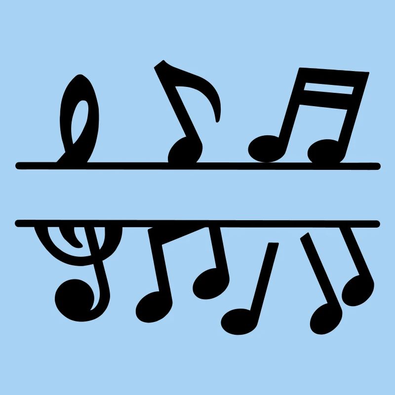 Notes de musique avec bannière de texte de clé musicale