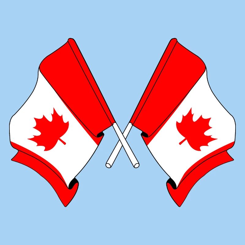 Drapeaux du Canada croisés