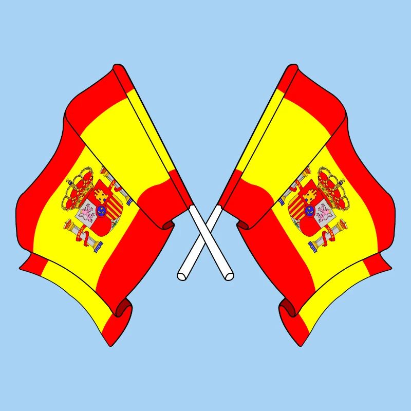 Zwei Flaggen Spanien