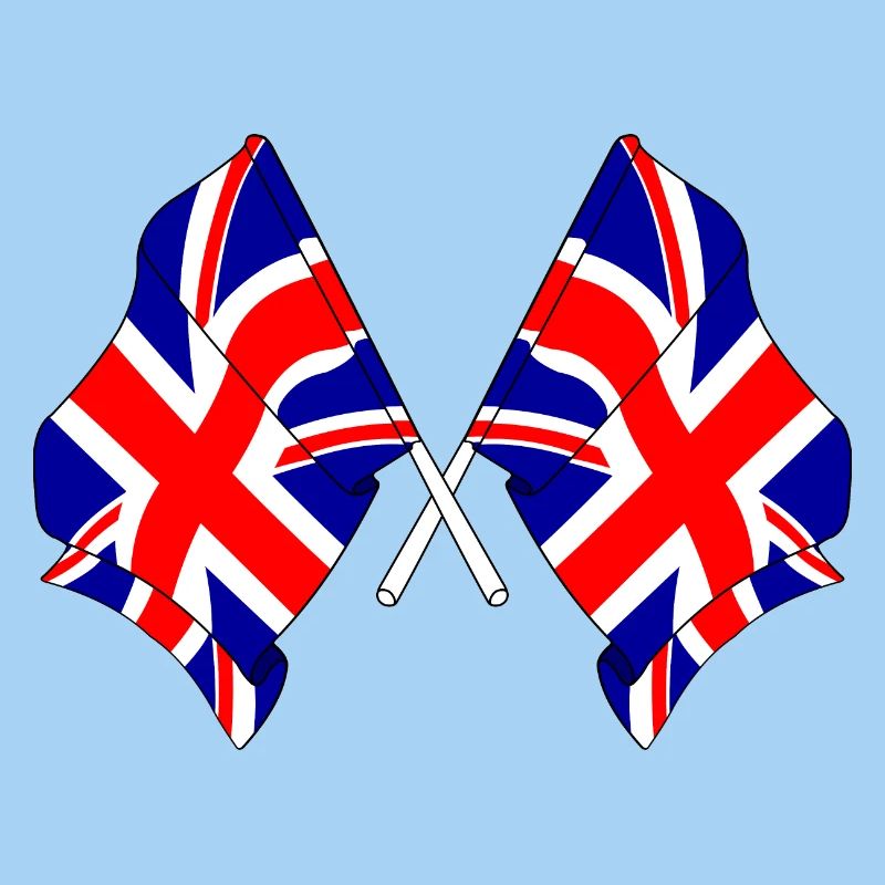 Zwei Flaggen Großbritannien