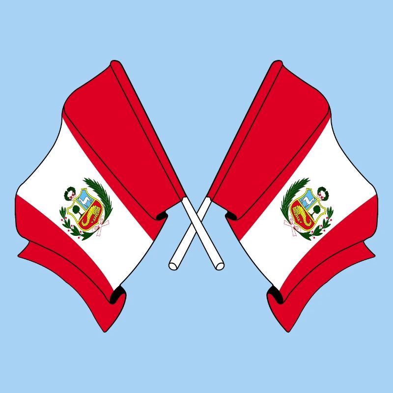 Deux drapeaux croisés du Pérou