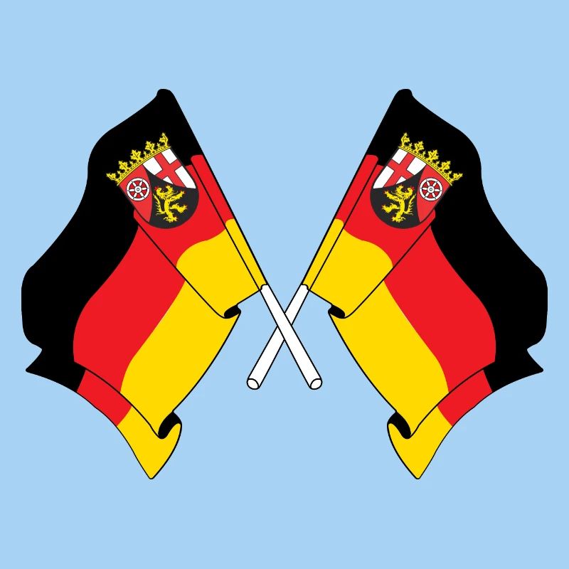 Deux drapeaux de la Rhénanie palz