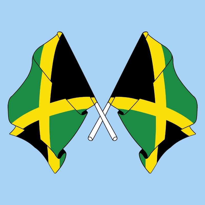 Deux drapeaux Jamaïque