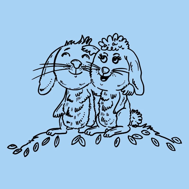 Mignons petits lapins de Pâques