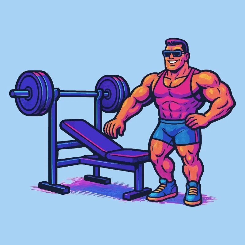 Bodybuilder Gym Comic