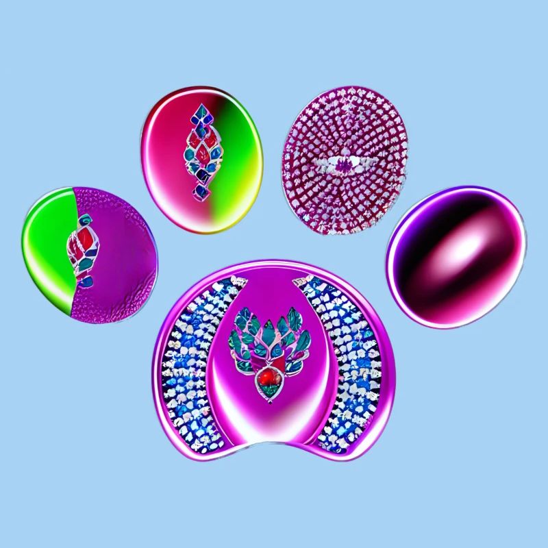 Imprimé cercle de bijoux fluo