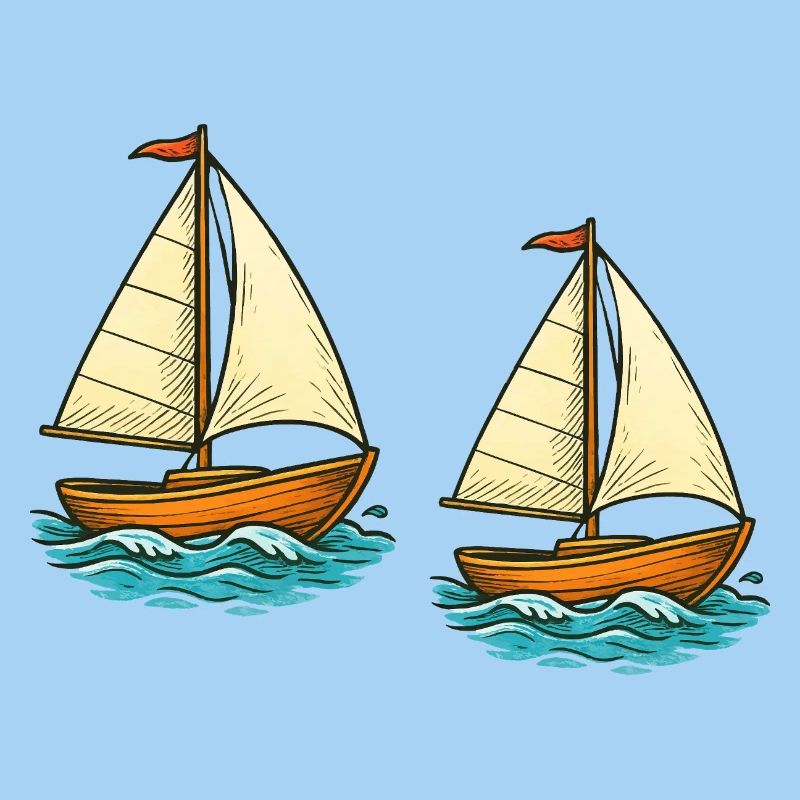 Zwei Segelboote