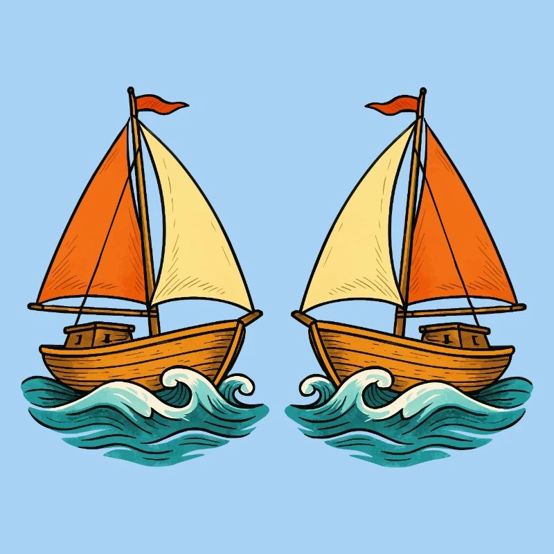 Segelboote im Meer