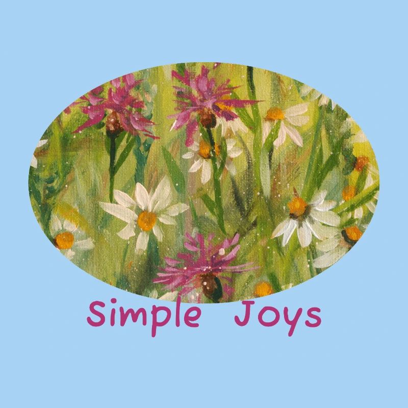 Simple Joys – Wildblumen-Gänseblümchen-Ellipse