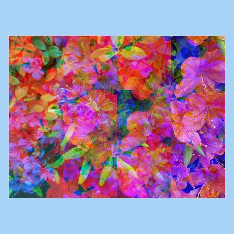Collage de Fleurs d’Explosion de Couleur
