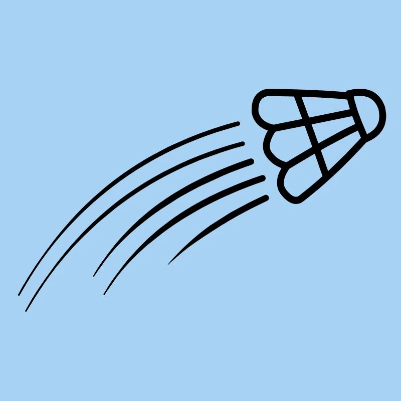 Badminton einfaches Shuttle-Logo