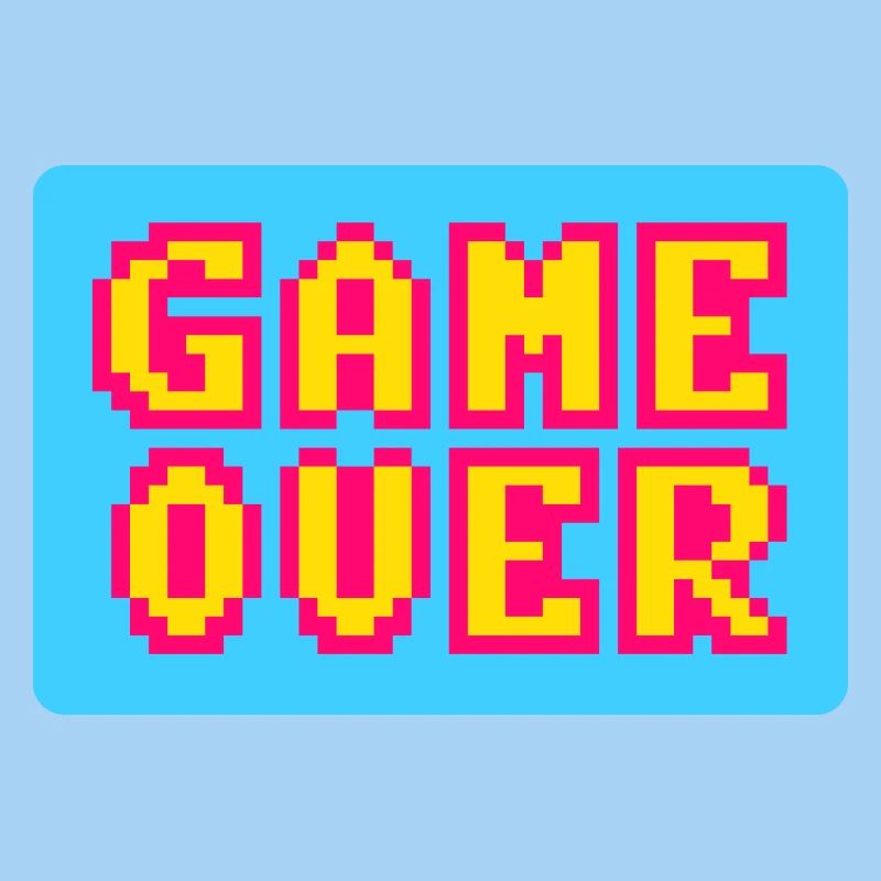 Game Over retrogaming vintage pixels
