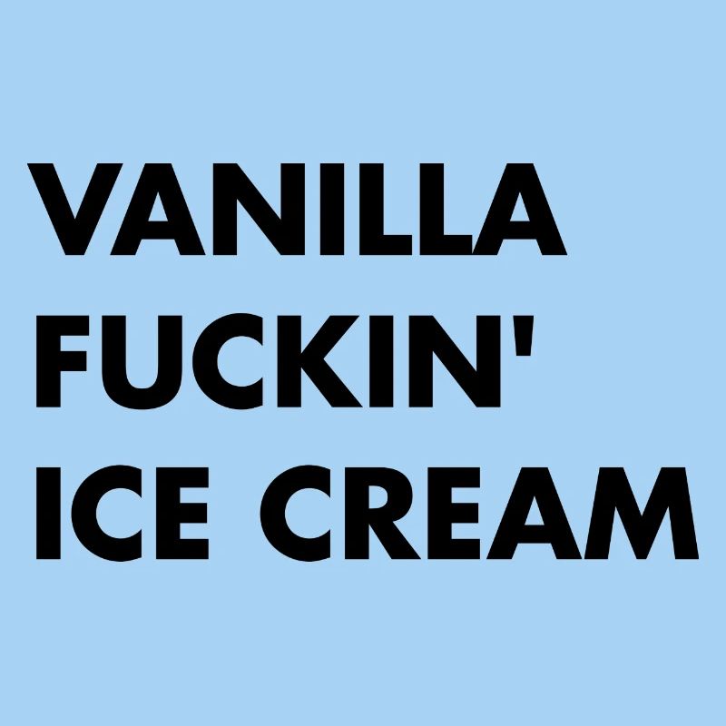 Vanille Eis - schwarzer Schriftzug