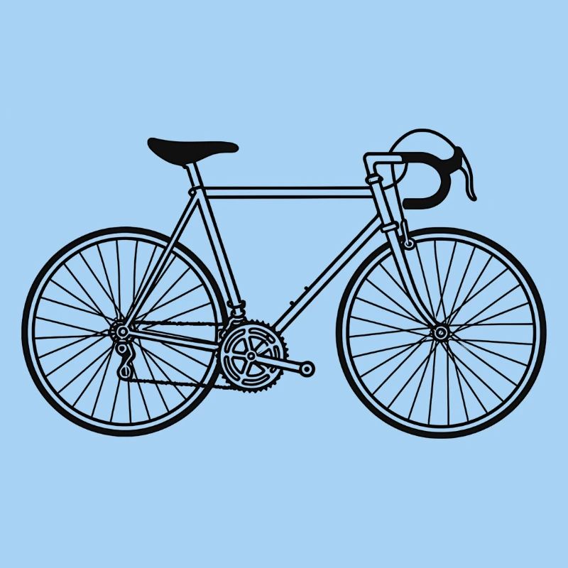 Silhouette de vélo de route