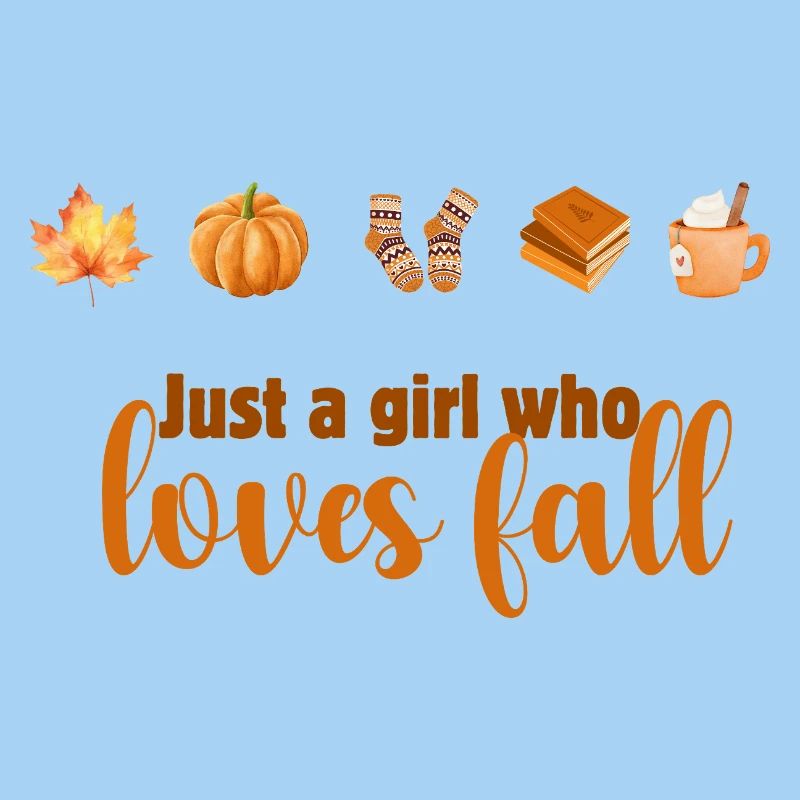 Herbstliebendes Mädchen Design, Fall Vibes