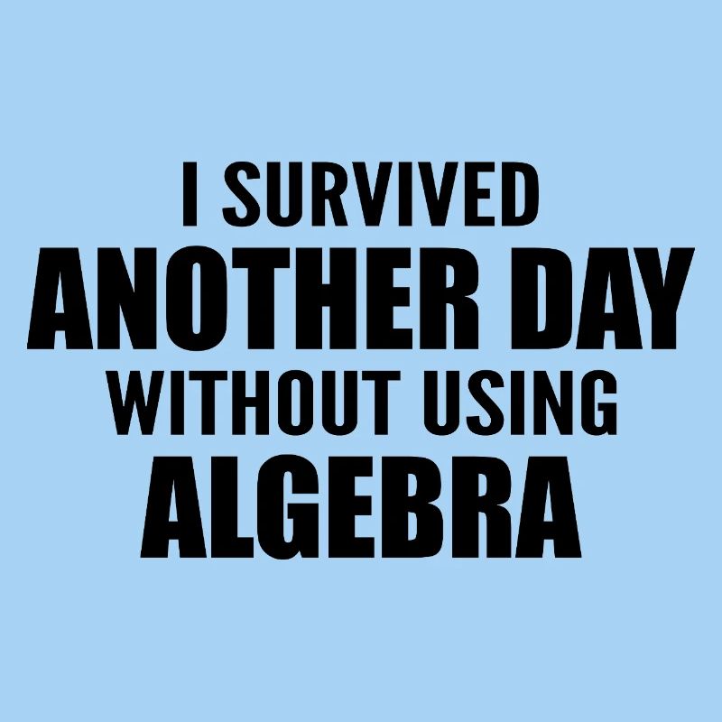 I survived without doing algebra today