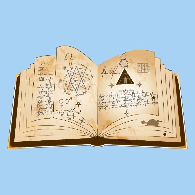 ancient magic book with ancient spells