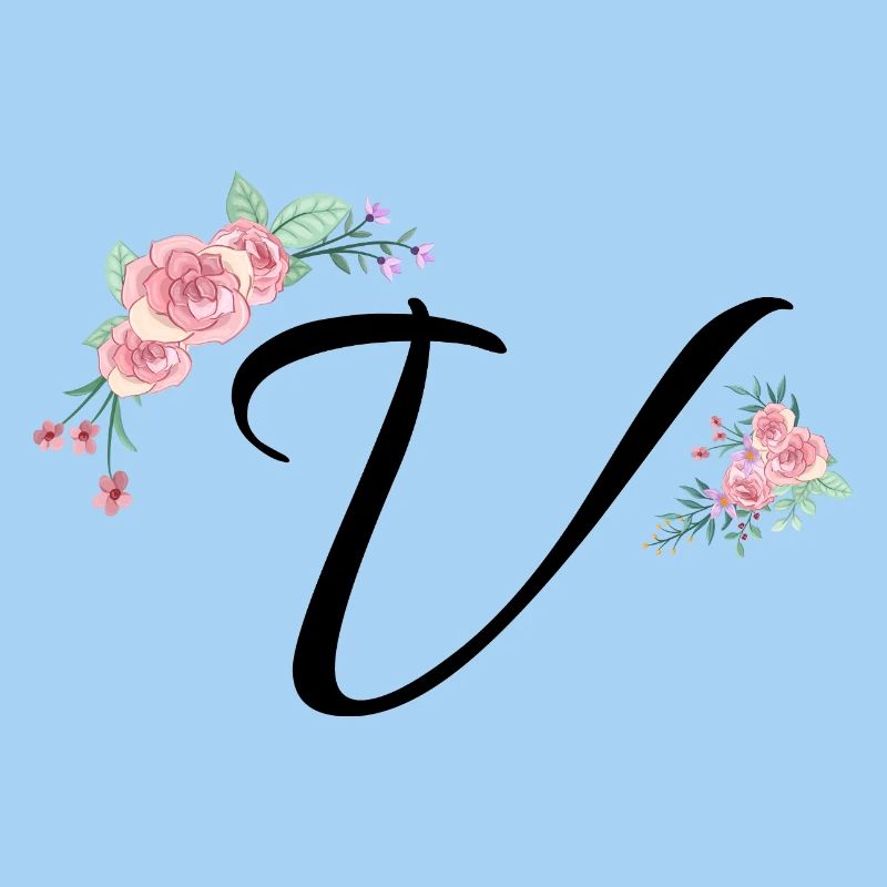 Buchstabe v Blumen