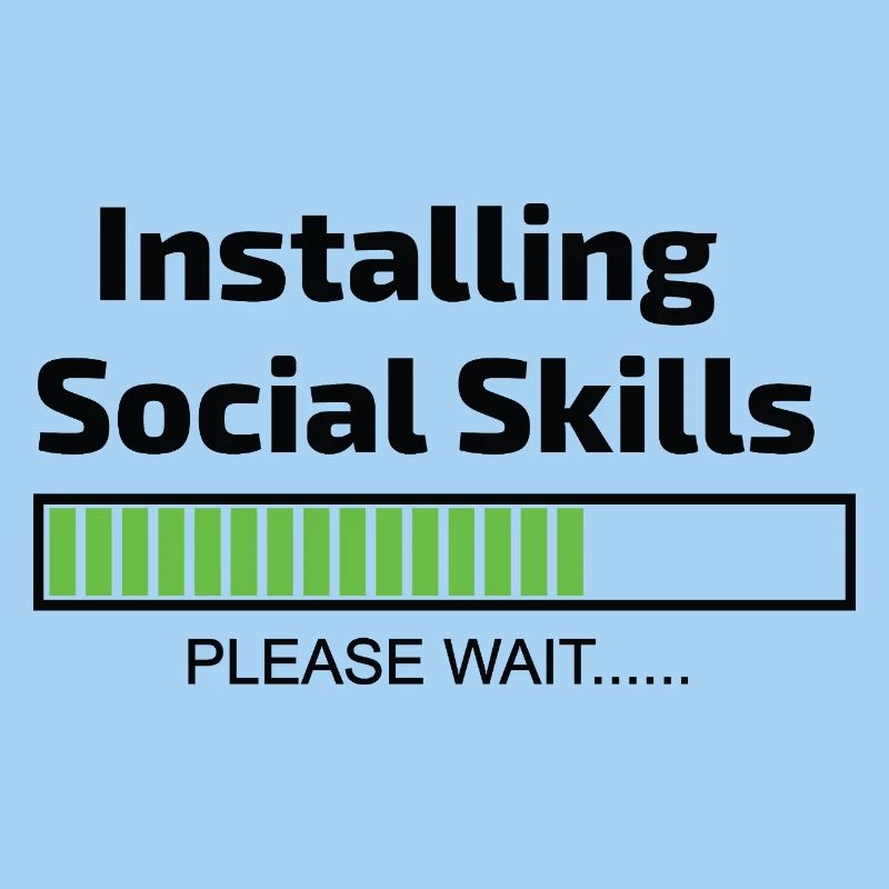 Computer installiert Social Skills Programmierer