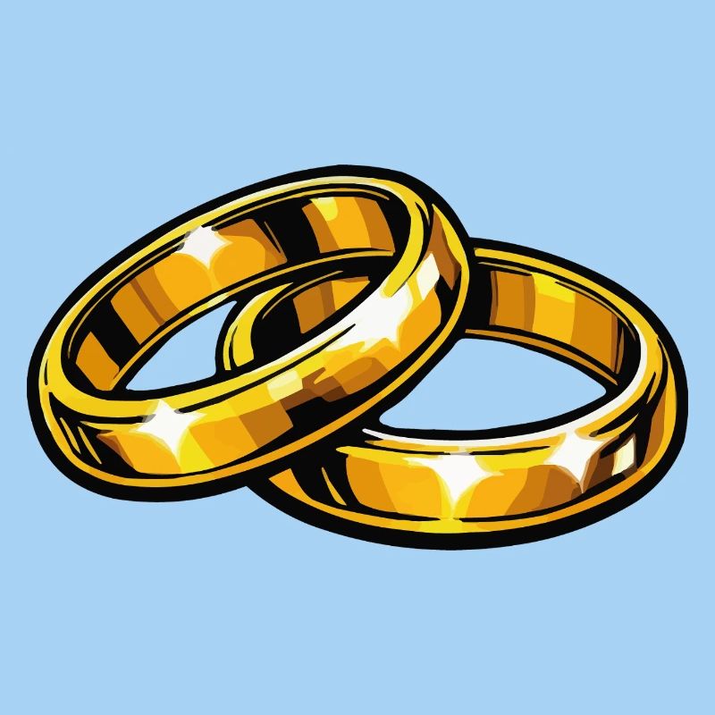Goldene Eheringe Ewigkeitssymbol
