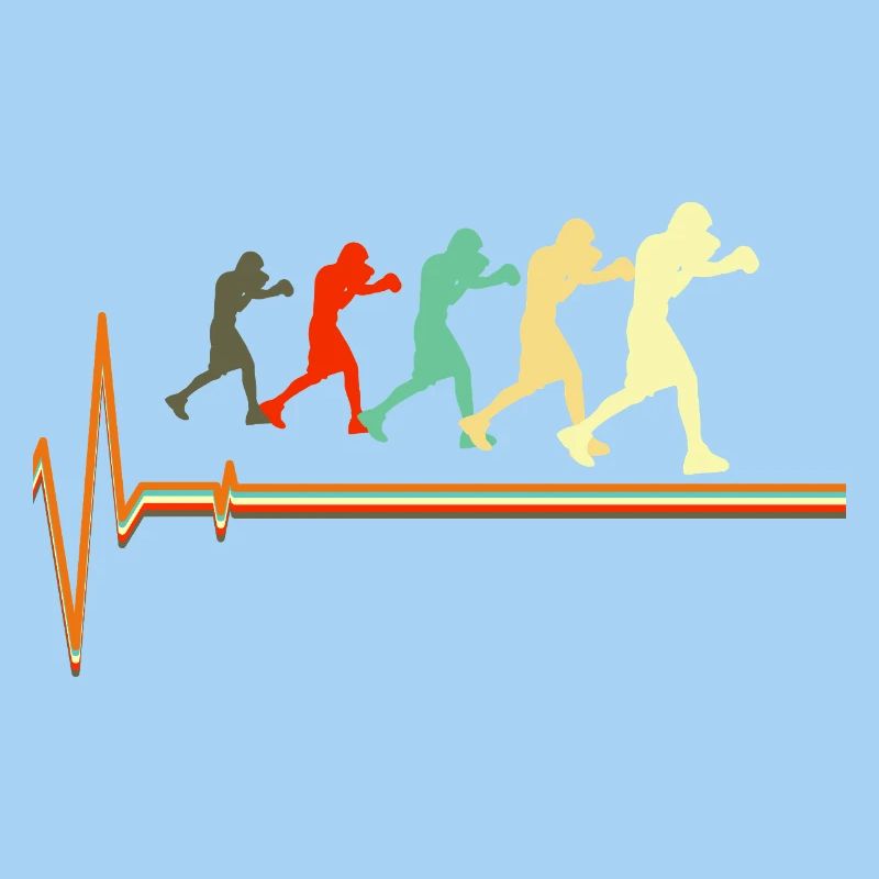 Boxing Heartbeat Evolution Retro Fighter Design
