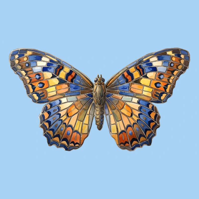 Schmetterling Mosaik - Kunst Geschenk