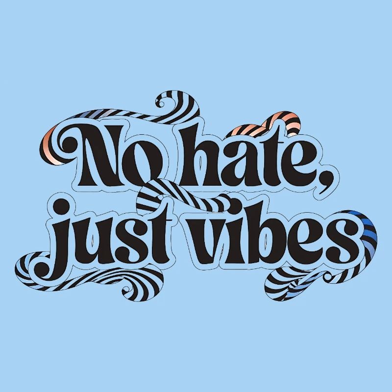L’inscription « No hate, just vibes » dans un bauc