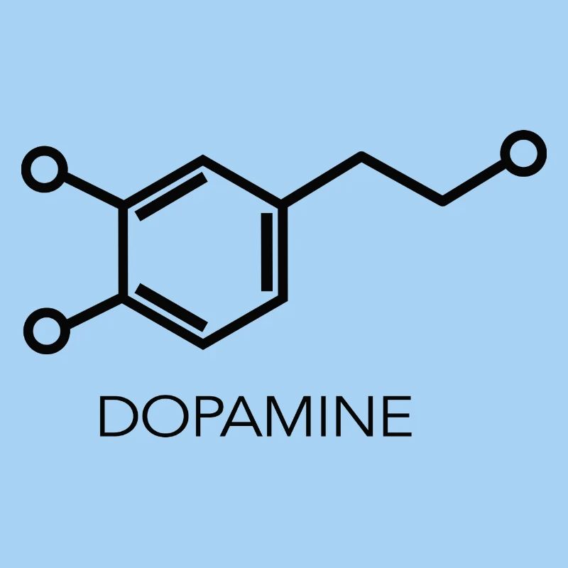 Dopamine Molecule Minimalist Science Design