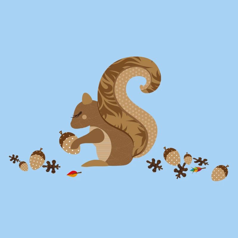 A squirrel with an acorn