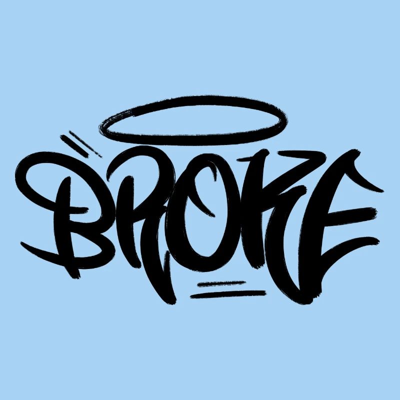 Style de conception de graffiti brisé