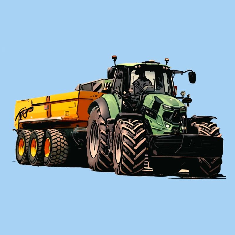 Tractor with trailer tipper