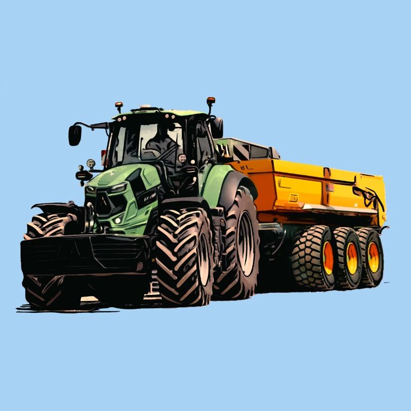 Deutz avec remorque benne