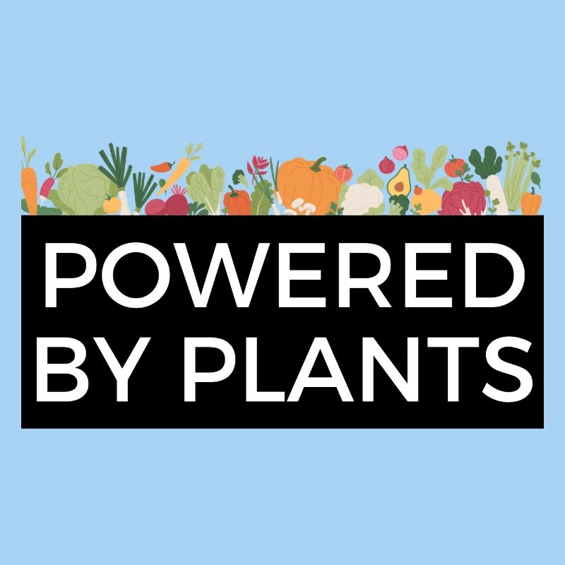Powered by Plants Tee Design Veggie